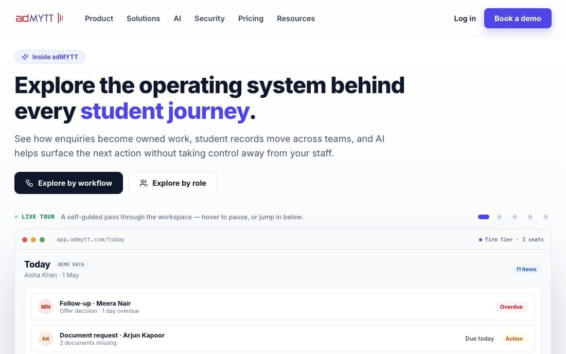 adMYTT operating system product tour
