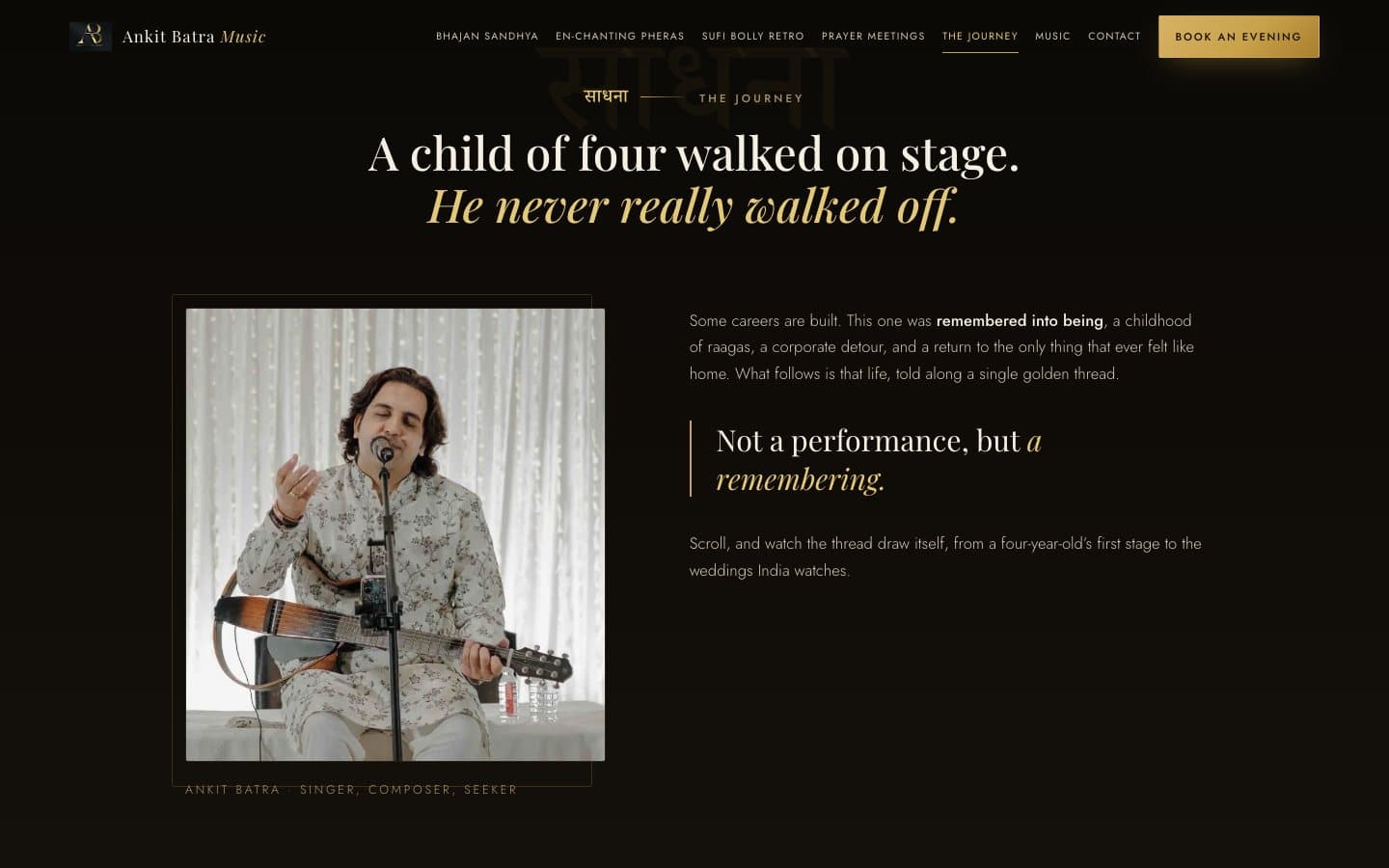 Ankit Batra's journey page